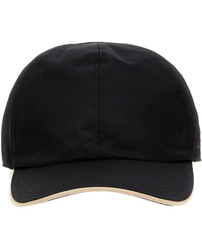 Kiton Logo Embroidery Cap Hats - Black