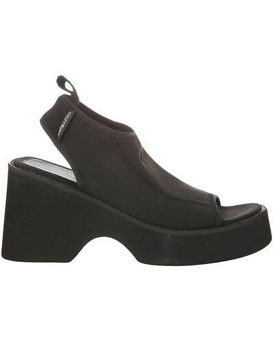 Courreges Wave Sandals Shoes - Black