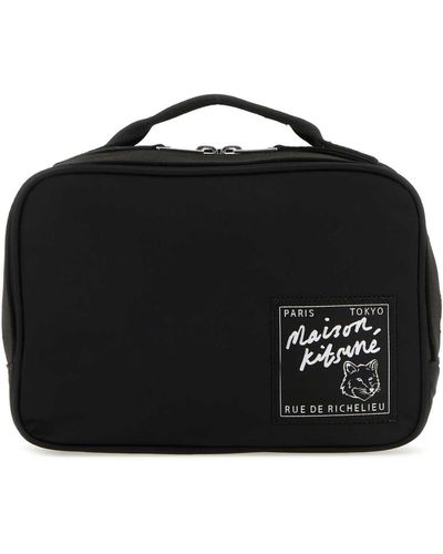 Maison Kitsuné Nylon Belt Bag - Black