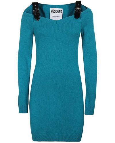 Moschino Wool-blend Dress - Blue