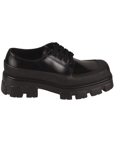 Prada Square Tote Derby Shoes - Black