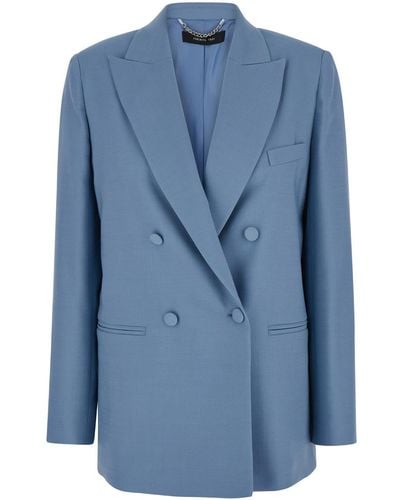 FEDERICA TOSI Light Double-Breasted Blazer - Blue