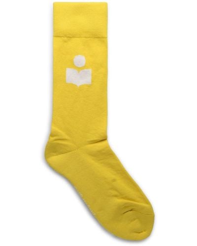 Isabel Marant Siloki Cotton Blend Socks - Yellow
