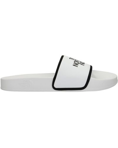 The North Face Basecamp Slide Iii Flats In Synthetic Fibers - White