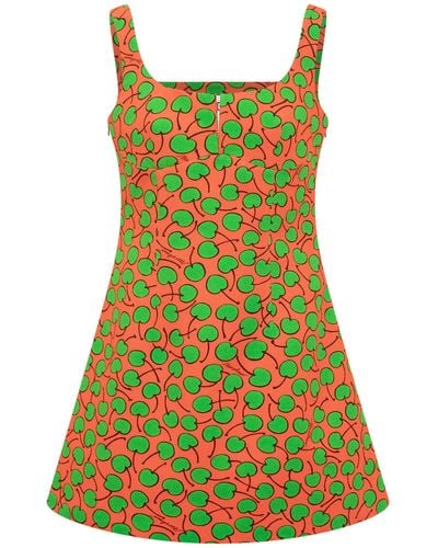 Moschino Cherry Dress - Green