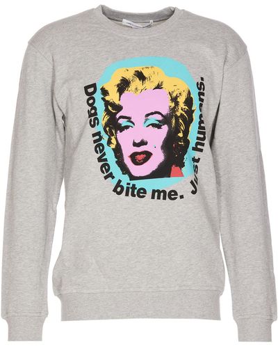 Comme des Garçons Marilyn Monroe Print Sweatshirt - Gray