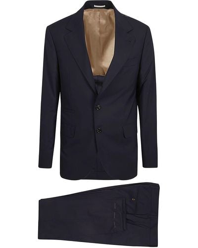 Brunello Cucinelli Plain Classic Suit - Blue