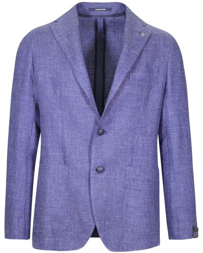 Tagliatore Linen Jacket - Purple