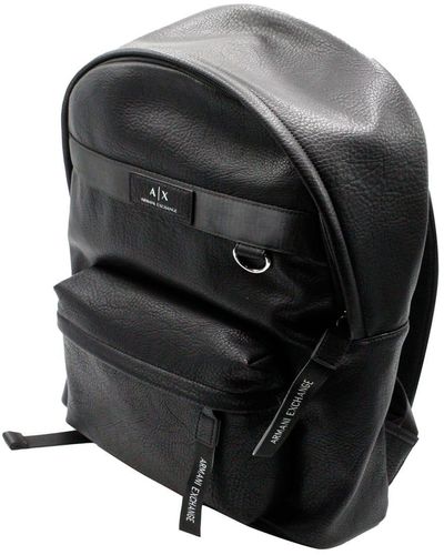 Armani Backpack In Very Soft Faux Leather In Soft Grain With Gro Trim And Zip Puller With Logo. Adjustable Shoulder Straps . - Grey