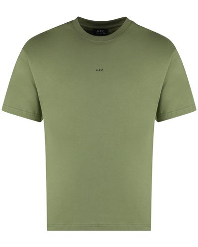 A.P.C. Kyle Logo Cotton T-shirt - Green