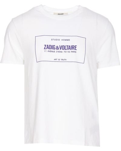 Zadig & Voltaire 'ted' T-shirt With Logo, - White