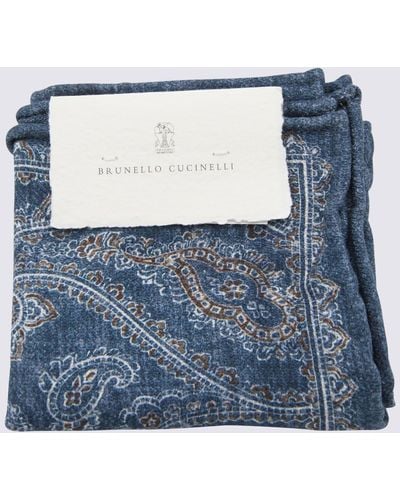 Brunello Cucinelli Silk Scarves - Blue