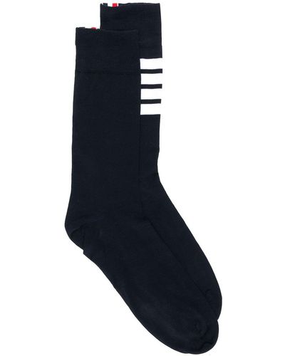 Thom Browne 4-bar Lightweight Mid-calf Socks - Blue