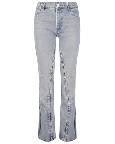 Y. Project Hook And Eye Slim Jeans - Grey