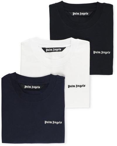 Palm Angels Three T-Shirt Set - Black