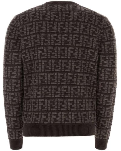 Fendi Embroidered Cashmere Jumper - Black
