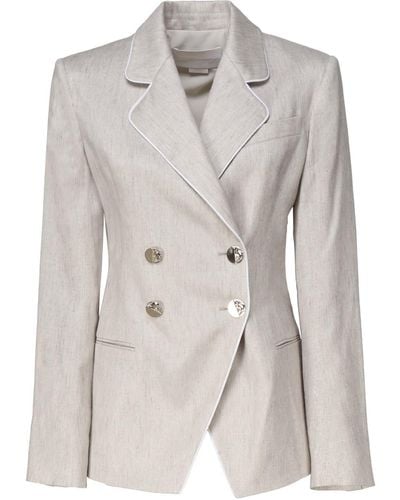 Genny Double-Breasted Jacket - White