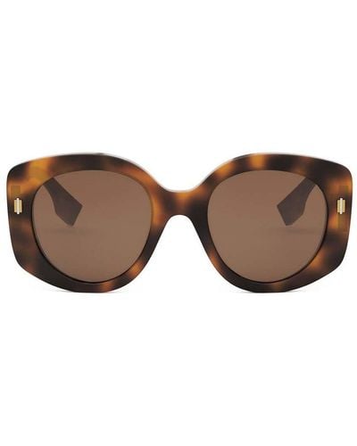 Fendi Round Frame Sunglasses - Brown