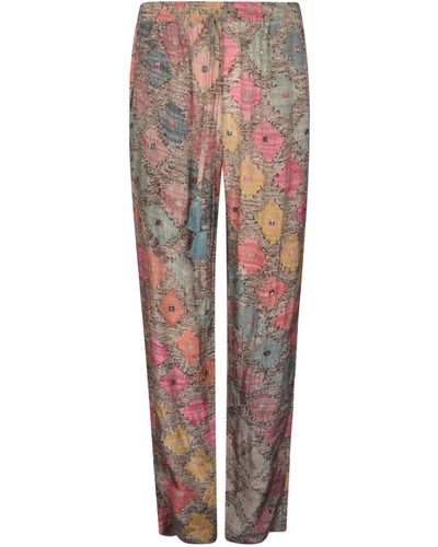 Mes Demoiselles Printed Cropped Trousers - Multicolour
