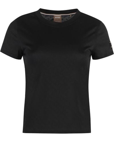 BOSS Boss X Alica Schmidt - Techno Fabric T-shirt - Black