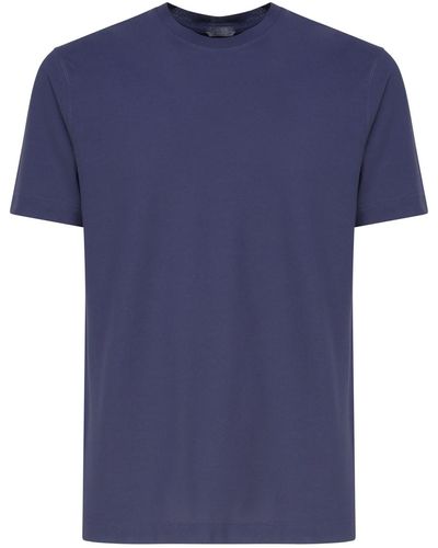 Zanone Cotton T-Shirt - Blue