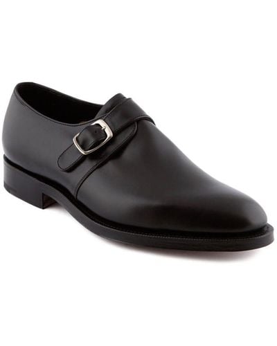 Edward Green Calf Monk Strap Shoe - Black