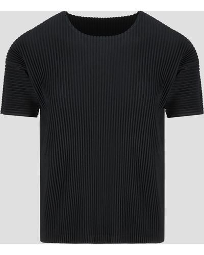 Issey Miyake Basic Pleated T-shirt - Black