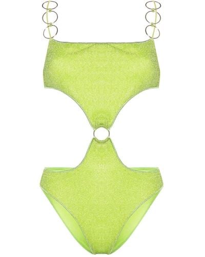 Oséree Lime Lumiere Ring Swimsuit - Green