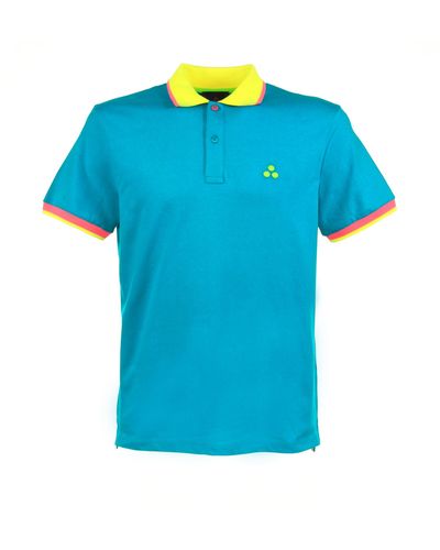 Peuterey Polo Shirt With Contrasting Details - Blue