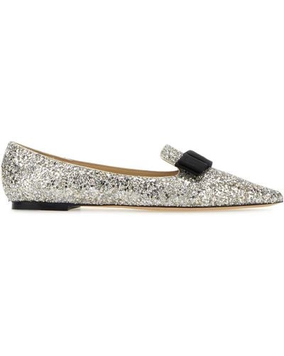 Jimmy Choo Embellished Fabric And Leather Gala Ballerinas - Multicolour