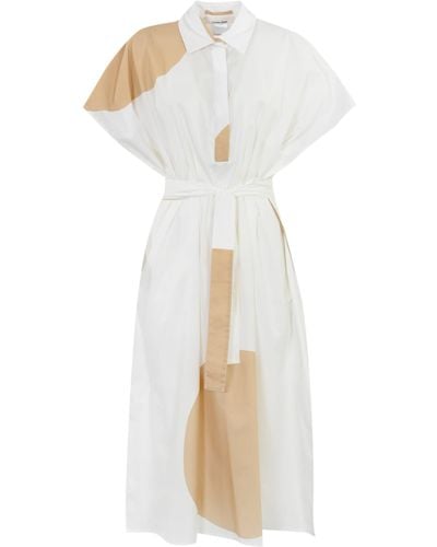Liviana Conti Poplin Dress With Print - White