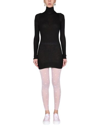 Givenchy Ribbed Slim Fit Mini Dress - Black