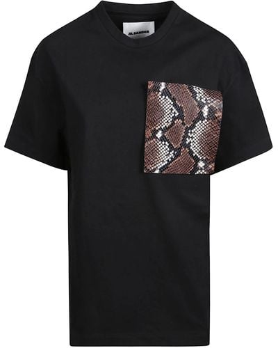 Jil Sander Snake Patch T-Shirt - Black