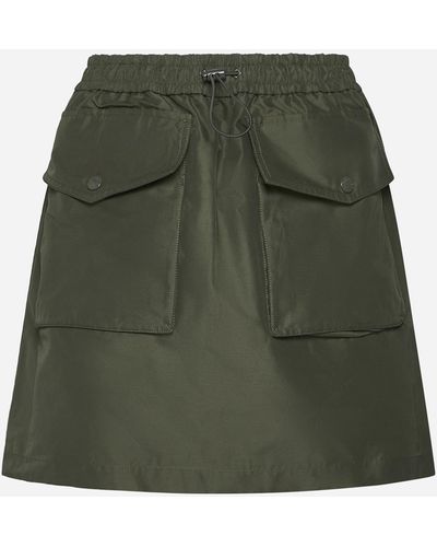 Moncler Cotton-Blend Miniskirt - Green