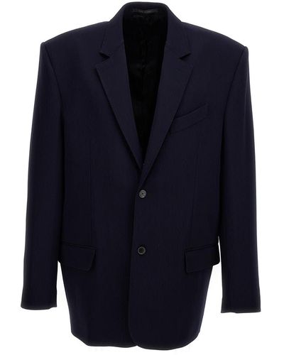 Balenciaga Blazer Monopetto Jackets - Blue