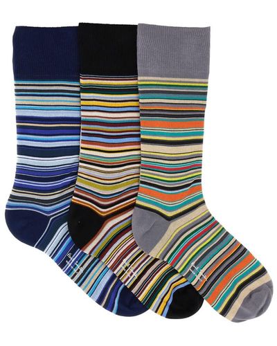 Paul Smith Set Of Three Socks - Blue