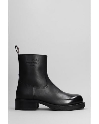 Acne Studios Ankle Boots In Black Leather