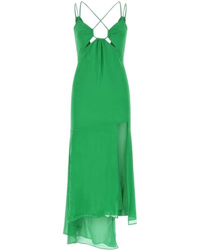 ANDAMANE Stretch Silk Dress - Green