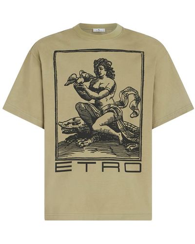 Etro T-Shirt With Graphic Print - Green