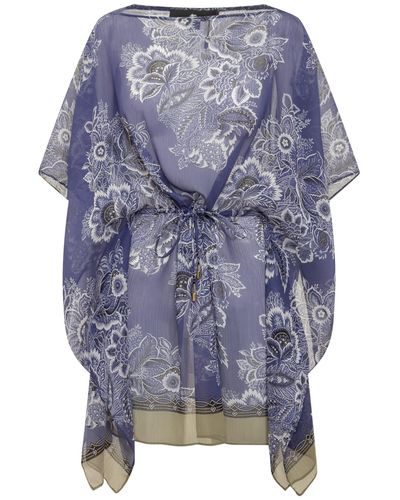 Etro Beachwear Mini Dress - Blue