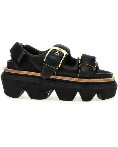 Sacai Belt Sandals - Black