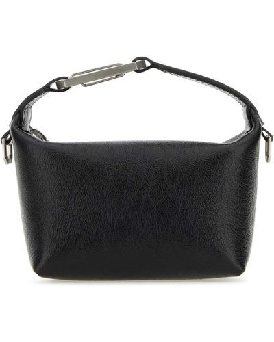 Eera Leather Moonbag Handbag - Black