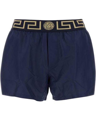 Versace Polyester Swimming Shorts - Blue