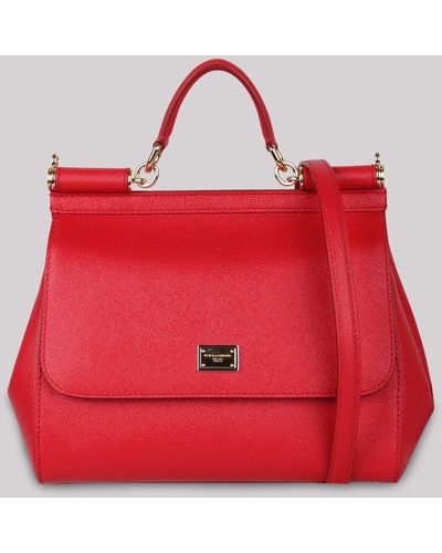 Dolce & Gabbana Dolce & Gabbana Medium Sicily Handbag - Red