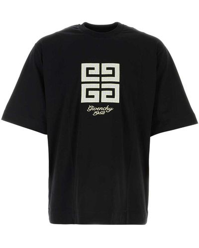 Givenchy 4G Embroidered Crewneck T-Shirt - Black