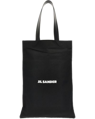 Jil Sander Flat Shopper Tote Bag - Black