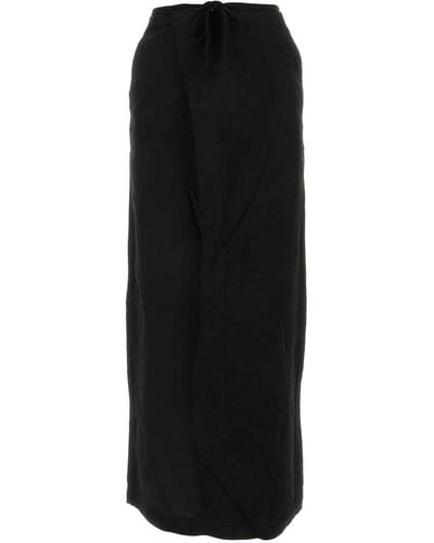 Uma Wang Viscose Blend Rino Skirt - Black