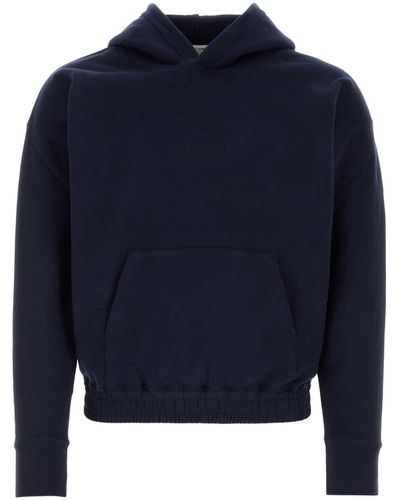 Saint Laurent Dark Cotton Sweatshirt - Blue
