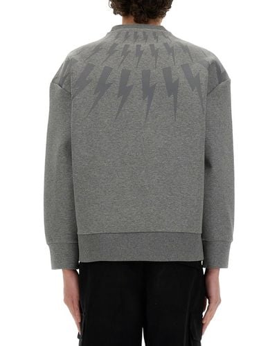 Neil Barrett Thunderbolt Sweatshirt - Gray