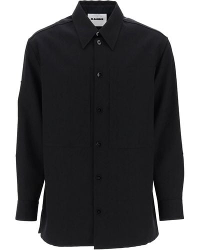 Jil Sander Wool Shirt - Black